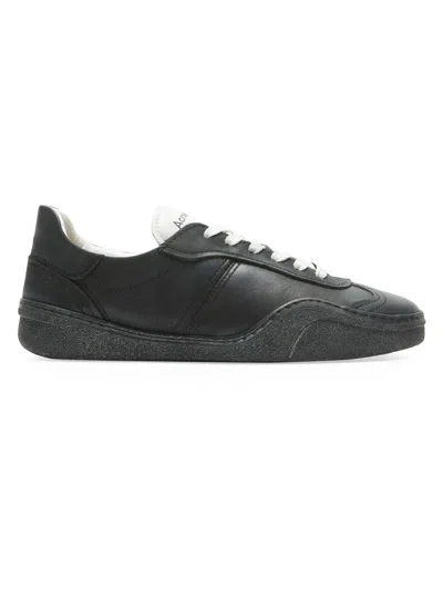 Acne Studios Men's Bars Nubuk Leather Low-top Sneakers In Black