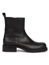 Acne Studios Logo-debossed Leather Boots In Black