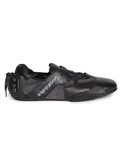Acne Studios Men's Bilaria Up M Leather Low-top Sneakers In Black