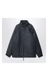 Acne Studios Black Down Jacket In Lightweight Technical Fabric In Grey