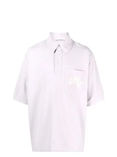 ACNE STUDIOS MEN'S BUBBLE LOGO POLO SHIRT