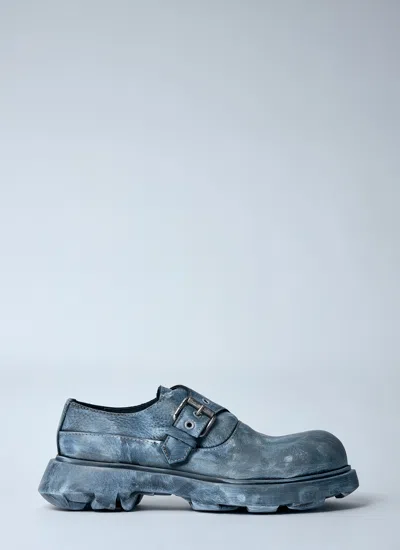 Acne Studios Men Buckle Leather Shoes In Black