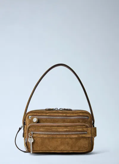 Acne Studios Men Camero Party Leather Shoulder Bag In Brown