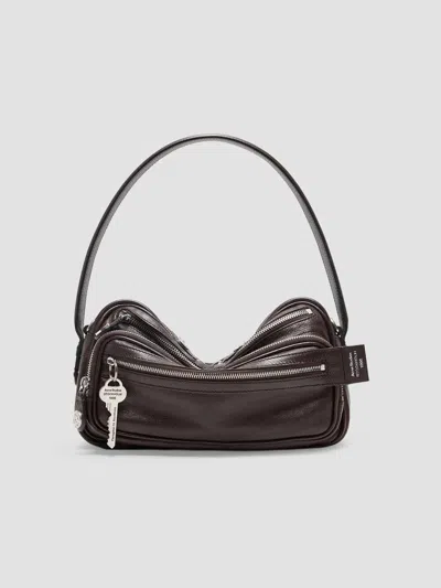 Acne Studios Men's Camero V Leather Shoulder Bag In Caramel Brown