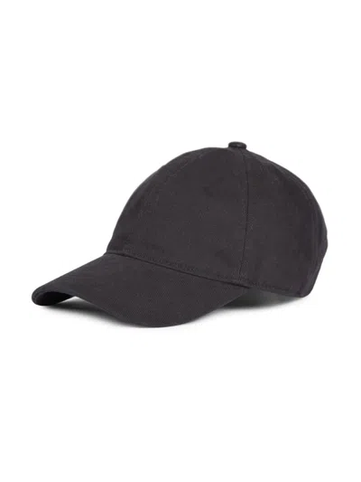 Acne Studios Men's Carily Back Logo Cotton Baseball Cap In Black
