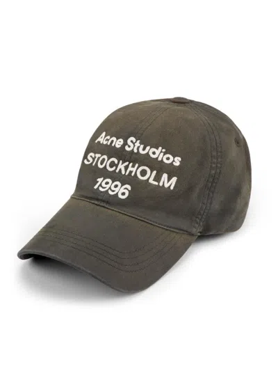 Acne Studios Men's Carliy 1996 Embroidered Hat In Black