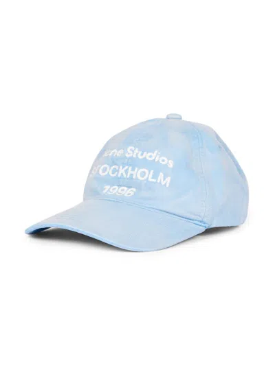 Acne Studios Men's Carliy 1996 Embroidered Hat In Blue