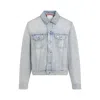 Acne Studios Rye Holo Mermaid Coated Denim Jacket In Navy