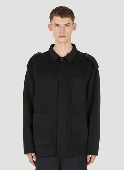 Acne Studios Crinkled Lambskin Jacket In Black