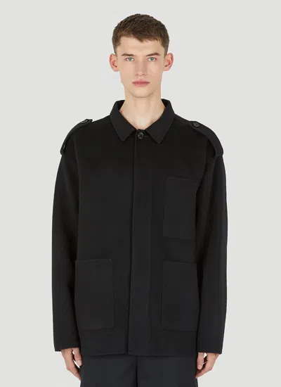 Acne Studios Crinkled Lambskin Jacket In Black
