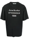 Acne Studios Black Graphic-print Cotton T-shirt