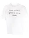 Acne Studios Men Crew Neck T-shirt With Print In White