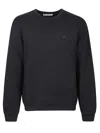 Acne Studios Crewneck Sweatshirt With Subtle Logo Detail In Black