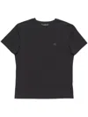 Acne Studios Men Crewneck T-shirt With Logo In Black