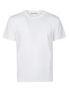 Acne Studios Men Crewneck T-shirt With Logo In White