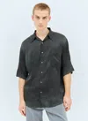 Acne Studios Short-sleeved Button-down Shirt In Multi