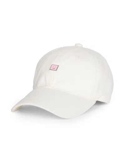 Acne Studios Men's Cunov Face Stud Baseball Cap In Gray