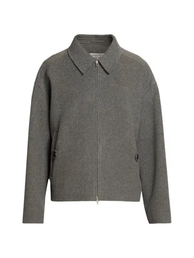 Acne Studios Men's Doveo Wool-cashmere Full-zip Jacket In Gray