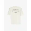 Acne Studios Mens Dusty White Exford Cotton-blend Jersey T-shirt