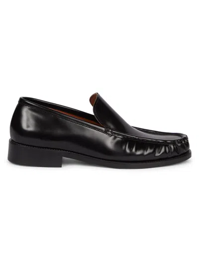 ACNE STUDIOS MEN'S EMBROIDERED LEATHER LOAFERS