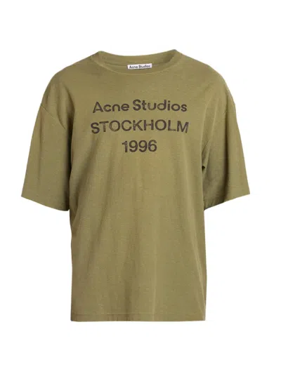 Acne Studios Men's Exford U 1996 Logo T-shirt In Green
