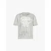 Acne Studios Mens Faded Black Graphic-print Short-sleeve Cotton-jersey T-shirt In Faded Black
