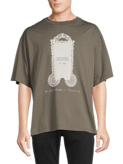 Acne Studios Men's Forever Yours Graphic Tee In Green