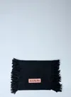 Acne Studios Men Fringe Wool Scarf In Brown