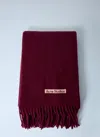 Acne Studios Fringe Wool Scarf In Red