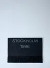Acne Studios Men Fringed Wool Scarf In Black