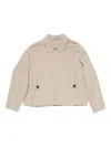 Acne Studios Zip-front Jacket In Neutral