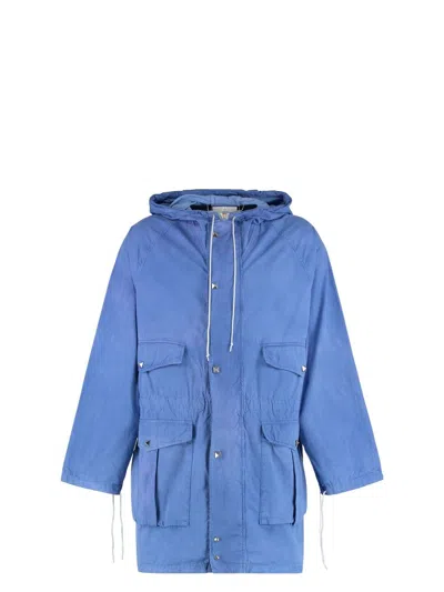 Acne Studios Men's Hooded Windbreaker In Blue