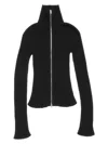 Acne Studios Zip-up Cardigan In Black