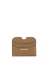 Acne Studios Men Leather Card Holder In Brown