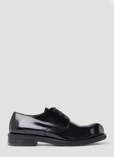 Acne Studios Glossed-leather Derby Shoes In Black