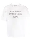 Acne Studios Mens Dusty White Exford U 1996 Text-print Cotton T-shirt Xl