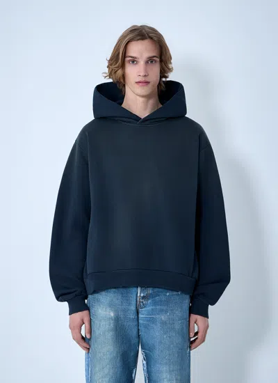 Acne Studios Men Logo Hooded Sweatshirt In Black