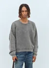 Acne Studios Men Logo Patch Sweatshirt In Gray