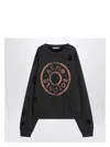 Acne Studios Men's Mã©lange Relaxed Sweater With Wear In Black