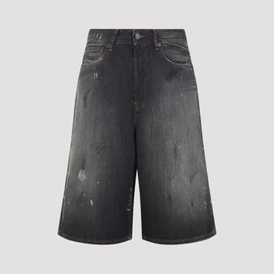 Acne Studios Men's Mini Cotton Shorts In Black