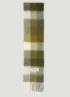 Acne Studios Men Mohair Checked Scarf In Brown