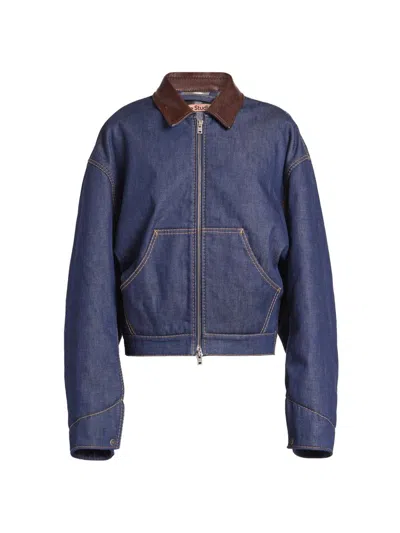 Acne Studios Men's Ohniev Denim Jacket In Blue