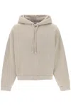 ACNE STUDIOS MEN'S OVERSIZED GARMENT-DYED COTTON SWEATSHIRT WITH LIVED-IN EFFECT