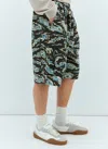 Acne Studios Men Printed Ripstop Shorts In Black