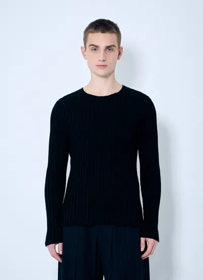 Acne Studios Men Rib Cotton Sweater In Black