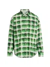 Acne Studios Oversized Checkered Cotton Flannel Shirt In Multi