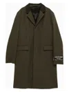 Acne Studios Wool Blend Military Coat With Notch Lapel