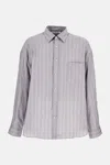 Acne Studios Soffia Stripe Shirt In Gray