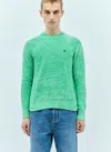 Acne Studios Men Textured Knit Sweater In Green