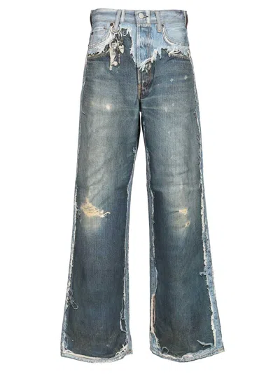 Acne Studios Men Trompe L'oeil Jeans - 1981 In Blue